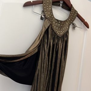 Roberto Cavalli  dress, simmering gold material, excellent condition